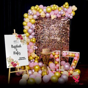 Image of Premium Coral Pink Birthday Decor