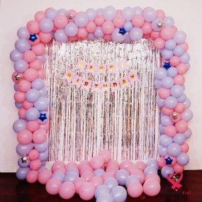 Image of Purple Pink Arch Decor