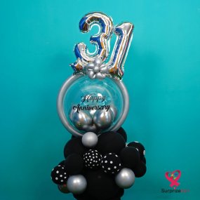 Image of Glorious Anniversary Balloon Bouquet