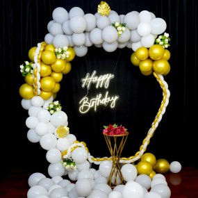 Image of Elegant Hexagon Birthday Decor